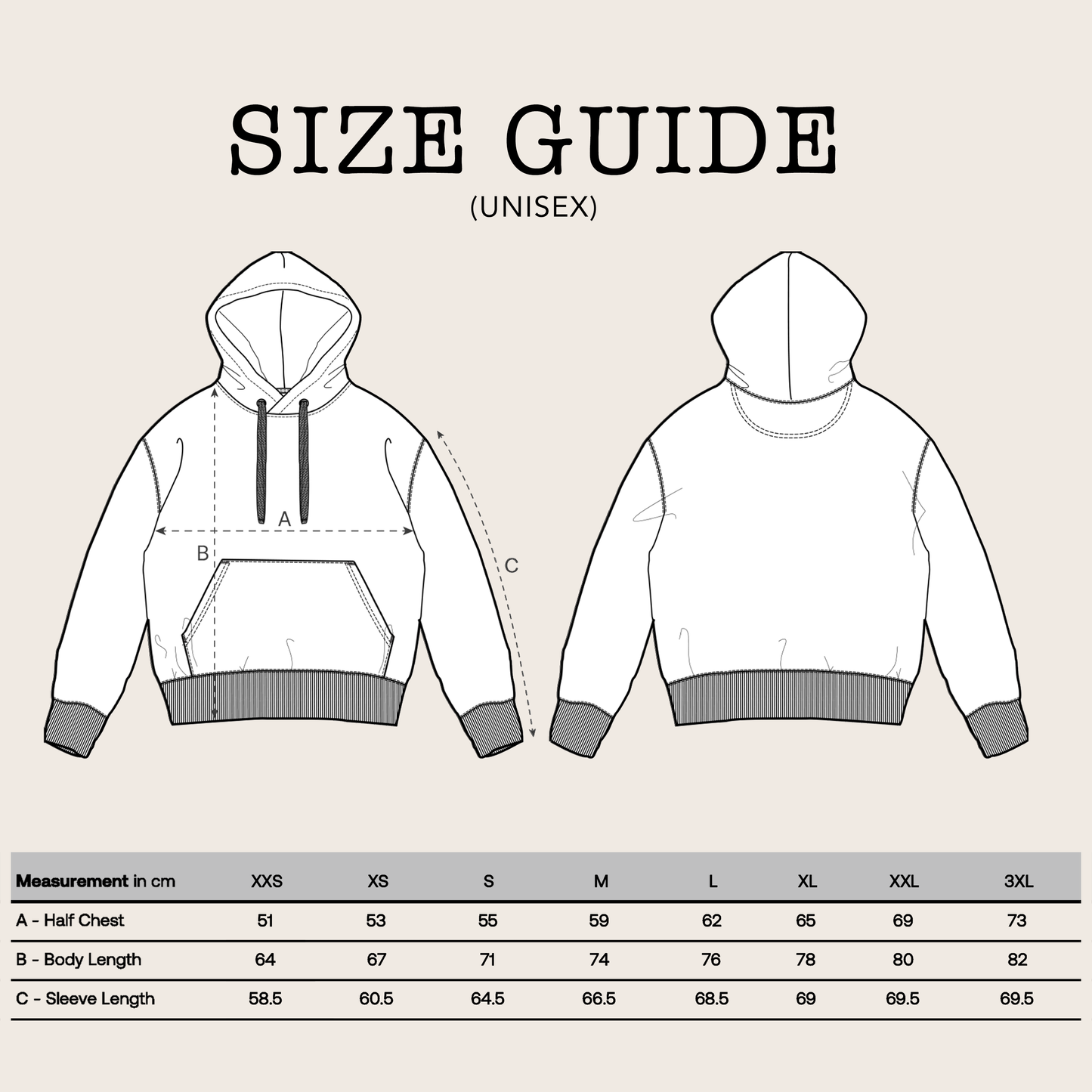 hoodie - unisex - hand screen print - racker:in