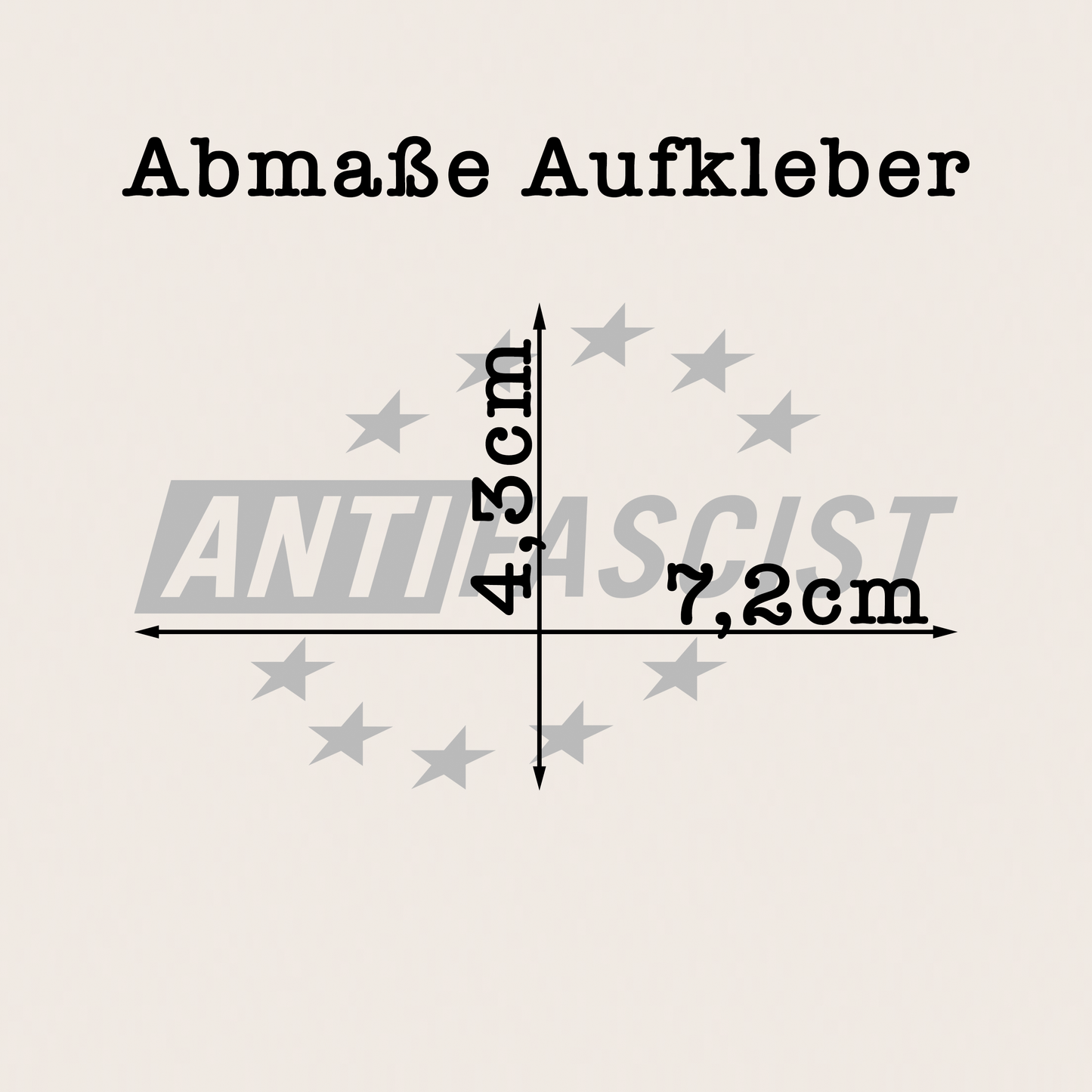 transferaufkleber - 2stk. anti fascist