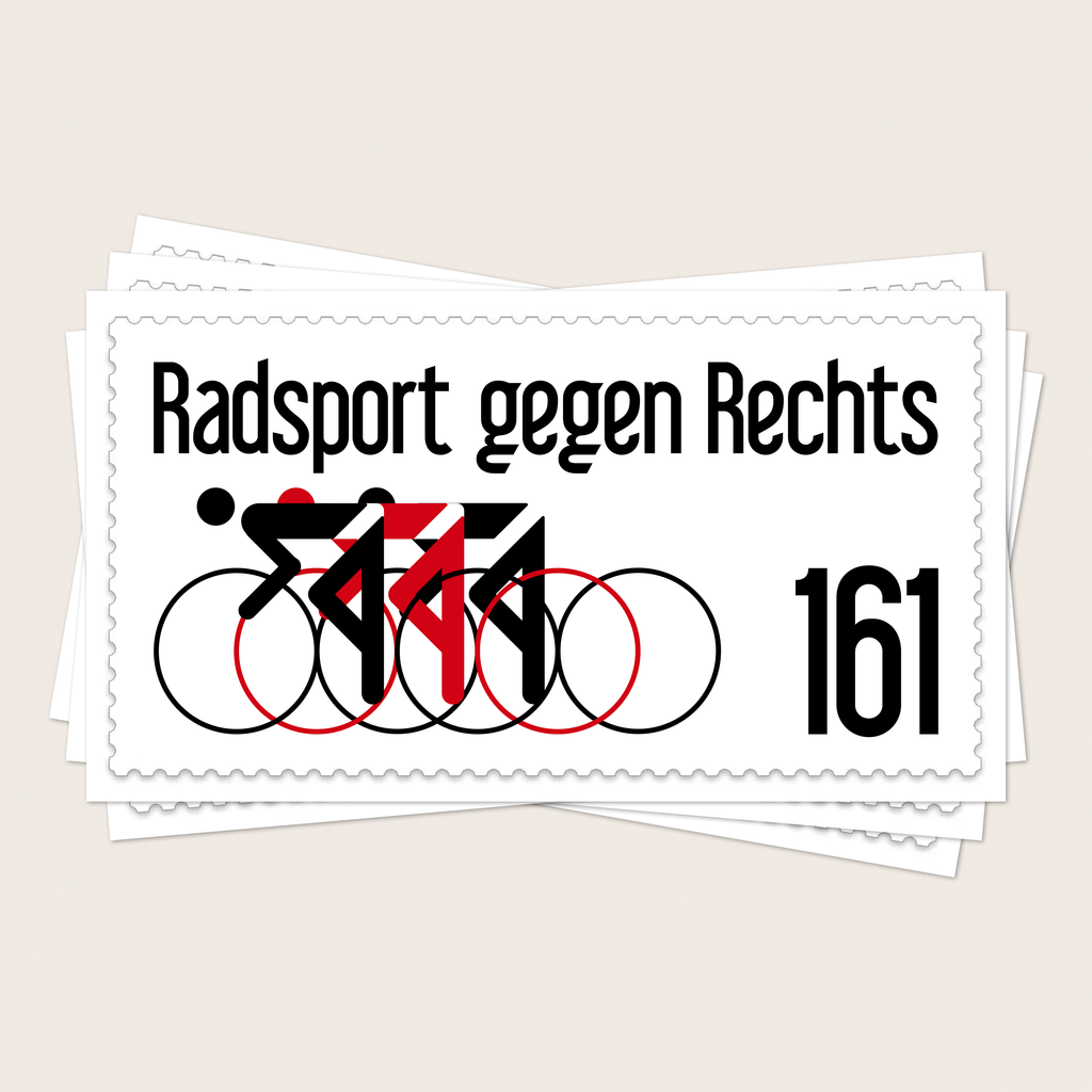 aufkleber - 20stk. radsport gegen rechts