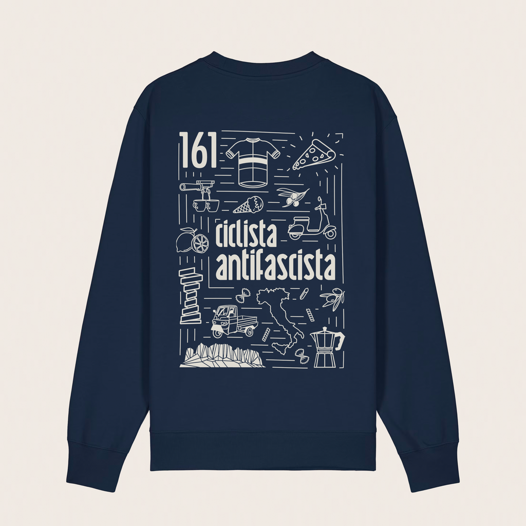 sweatshirt - unisex - manueller siebdruck - ciclista antifascista