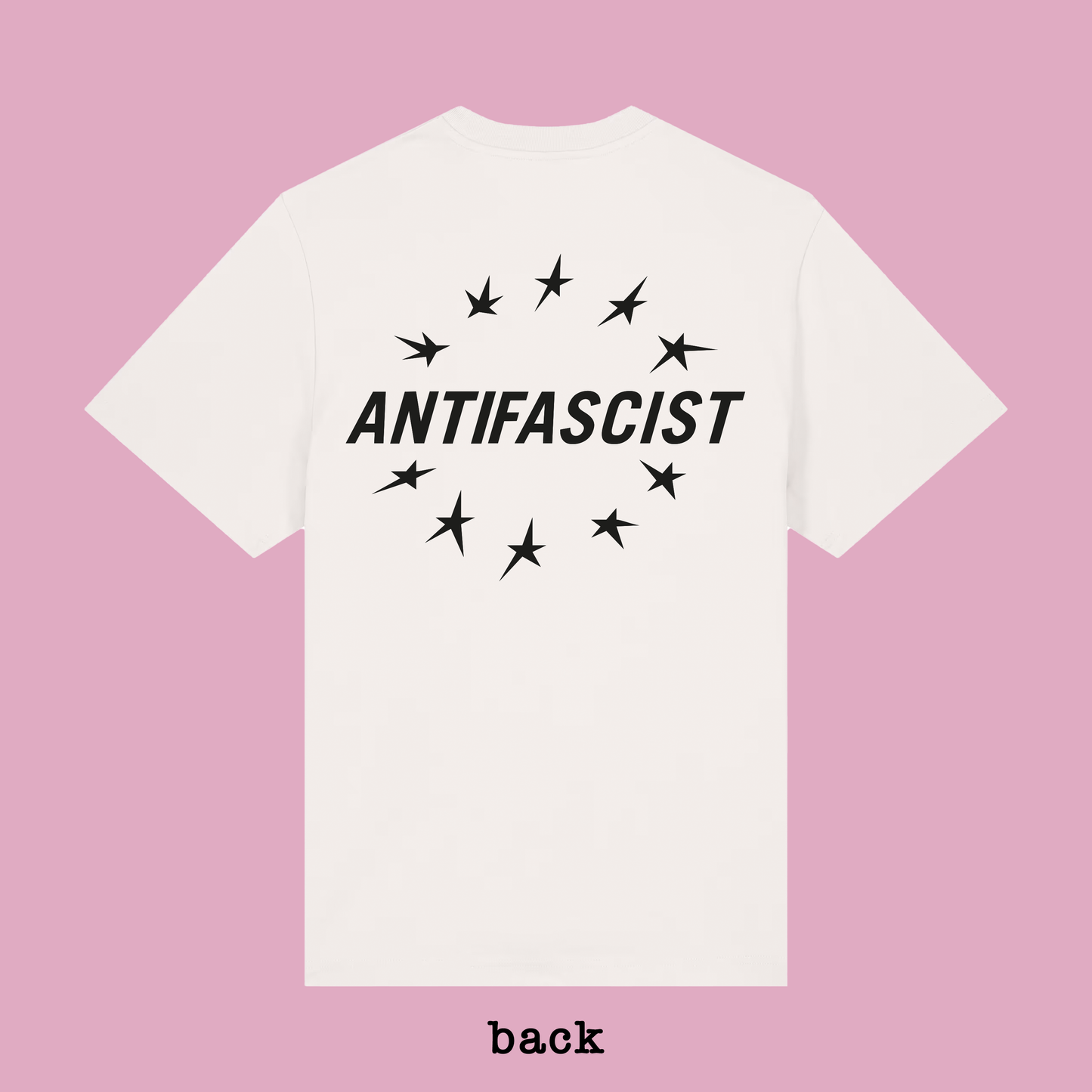 t-shirt - unisex - hand screen printed - antifascist
