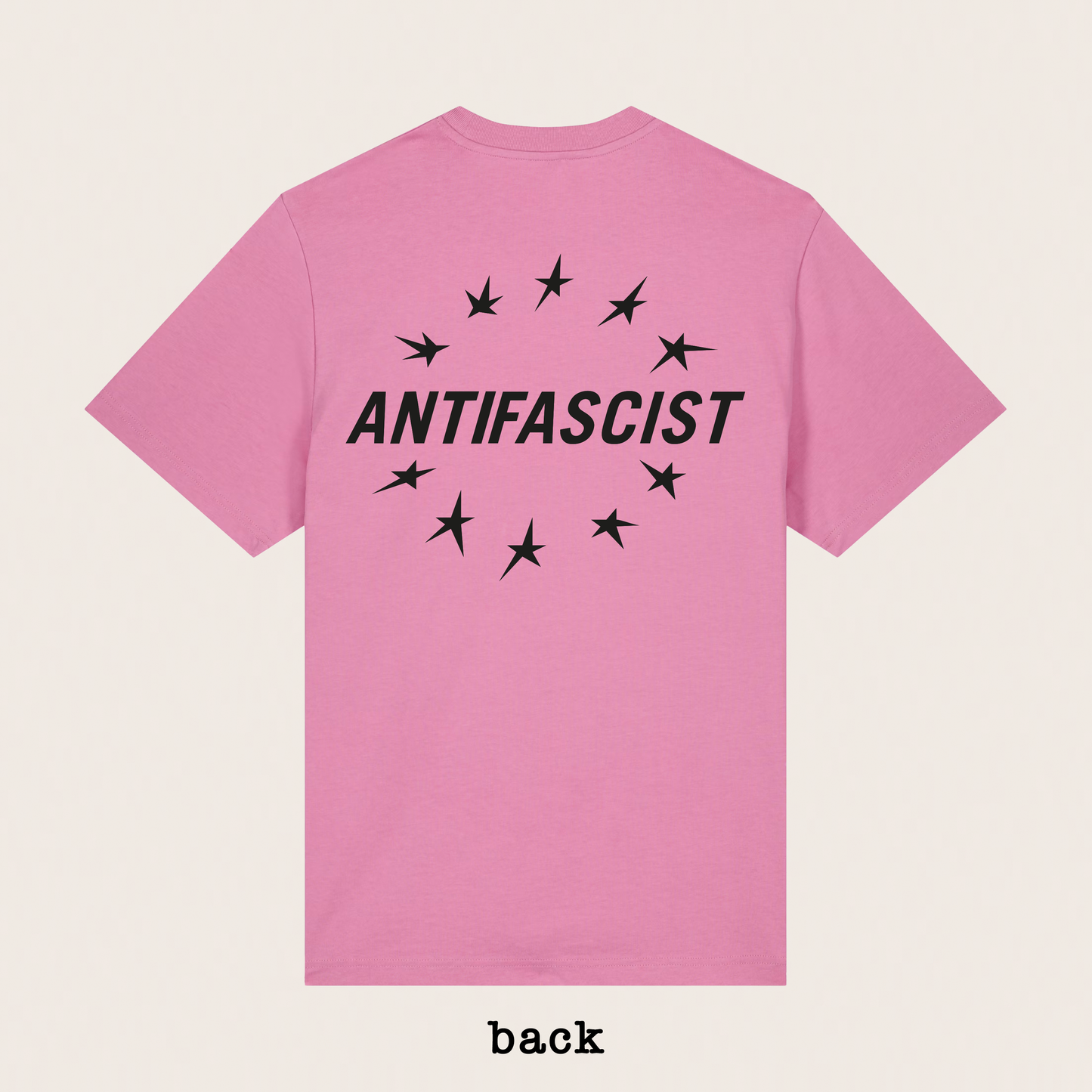 t-shirt - unisex - hand screen printed - antifascist