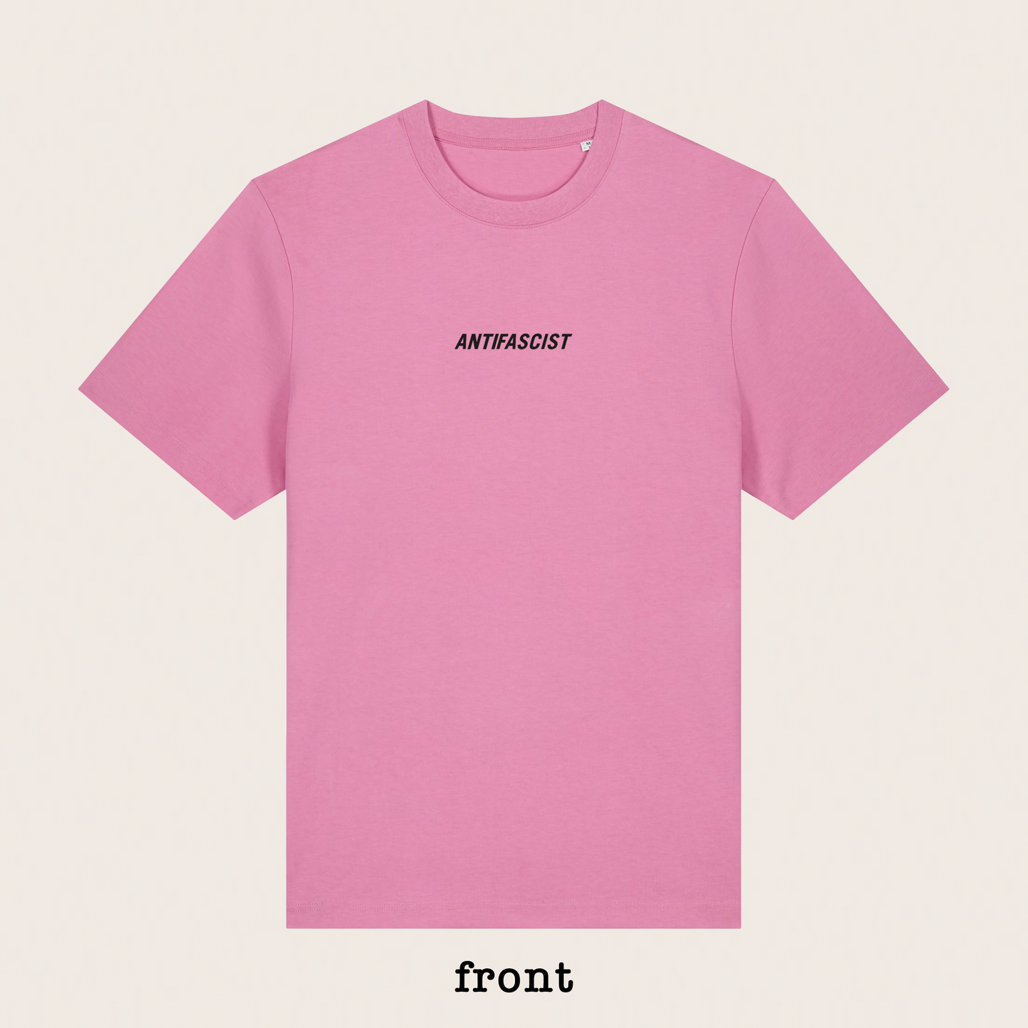 t-shirt - unisex - hand screen printed - antifascist