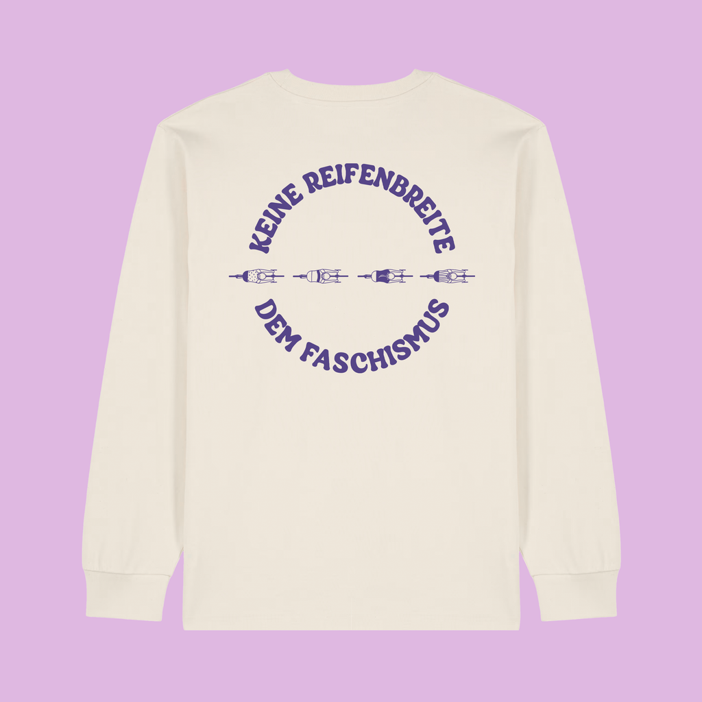 longsleeve - unisex - manueller siebdruck - reifenbreite