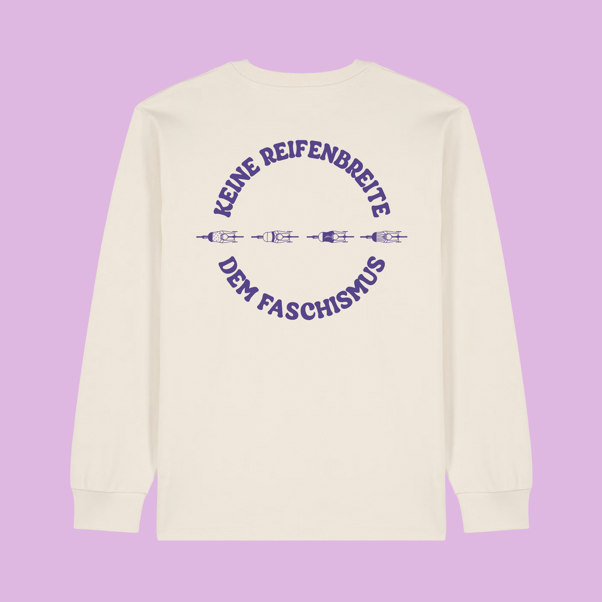 longsleeve - unisex - manueller siebdruck - reifenbreite