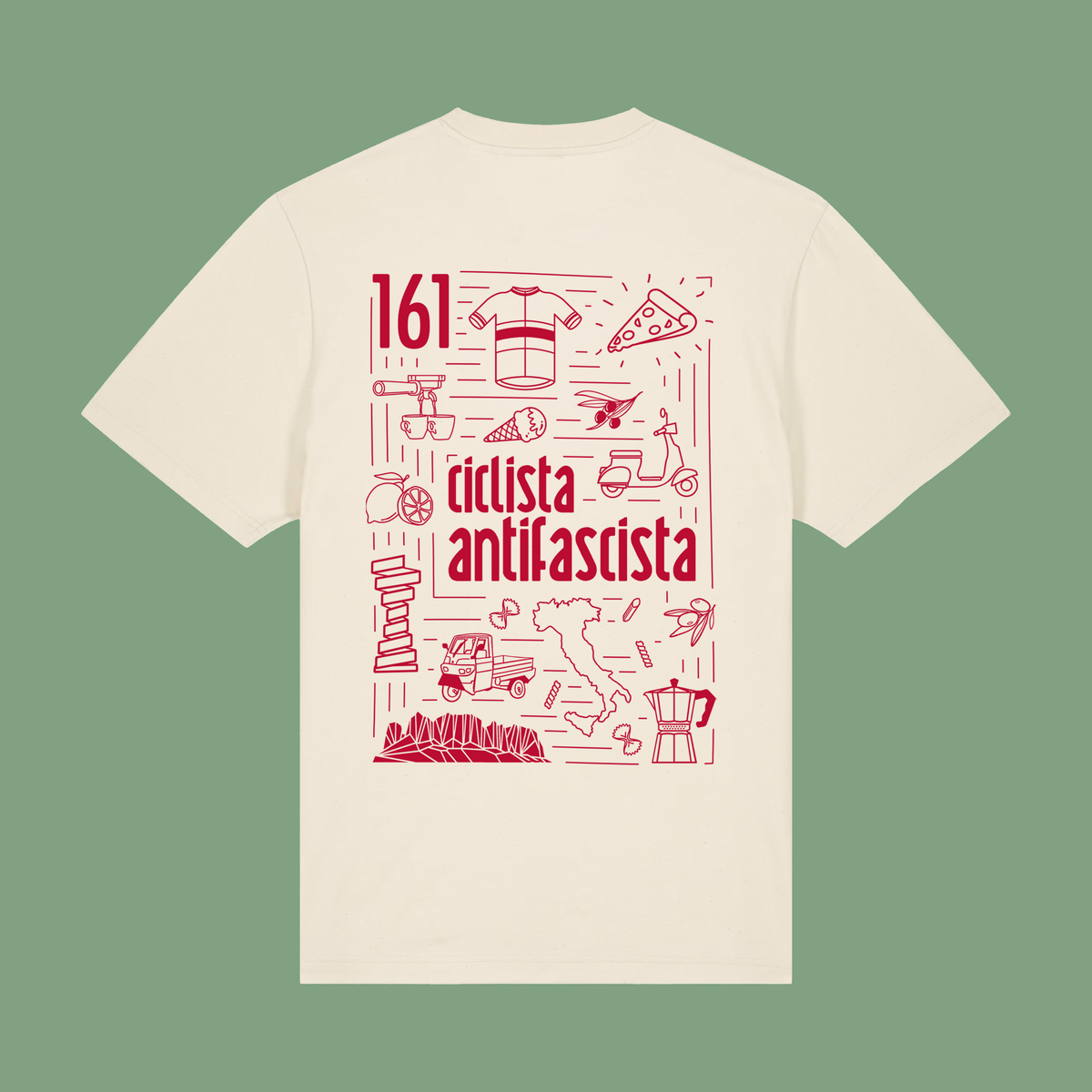 t-shirt - unisex - manueller siebdruck - ciclista antifascista - summer