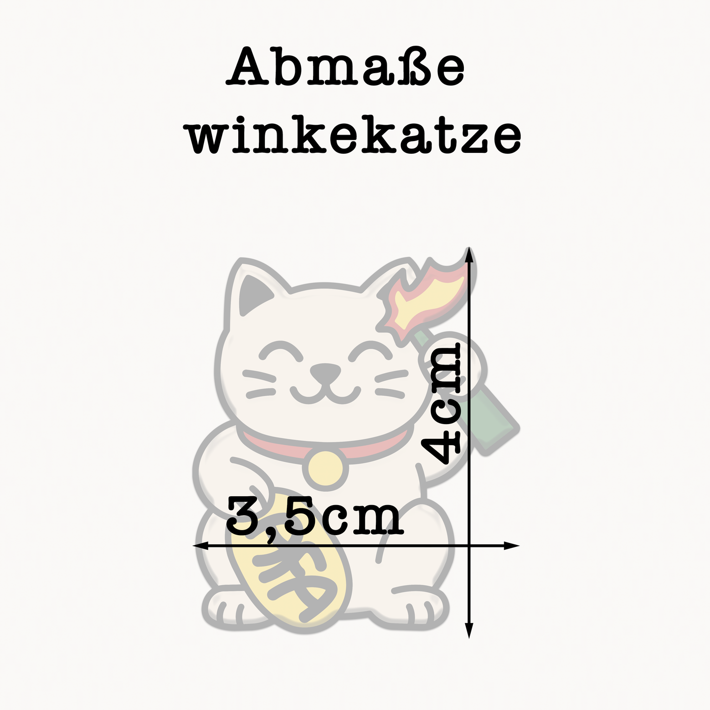 transferaufkleber - 2stk. winkekatze