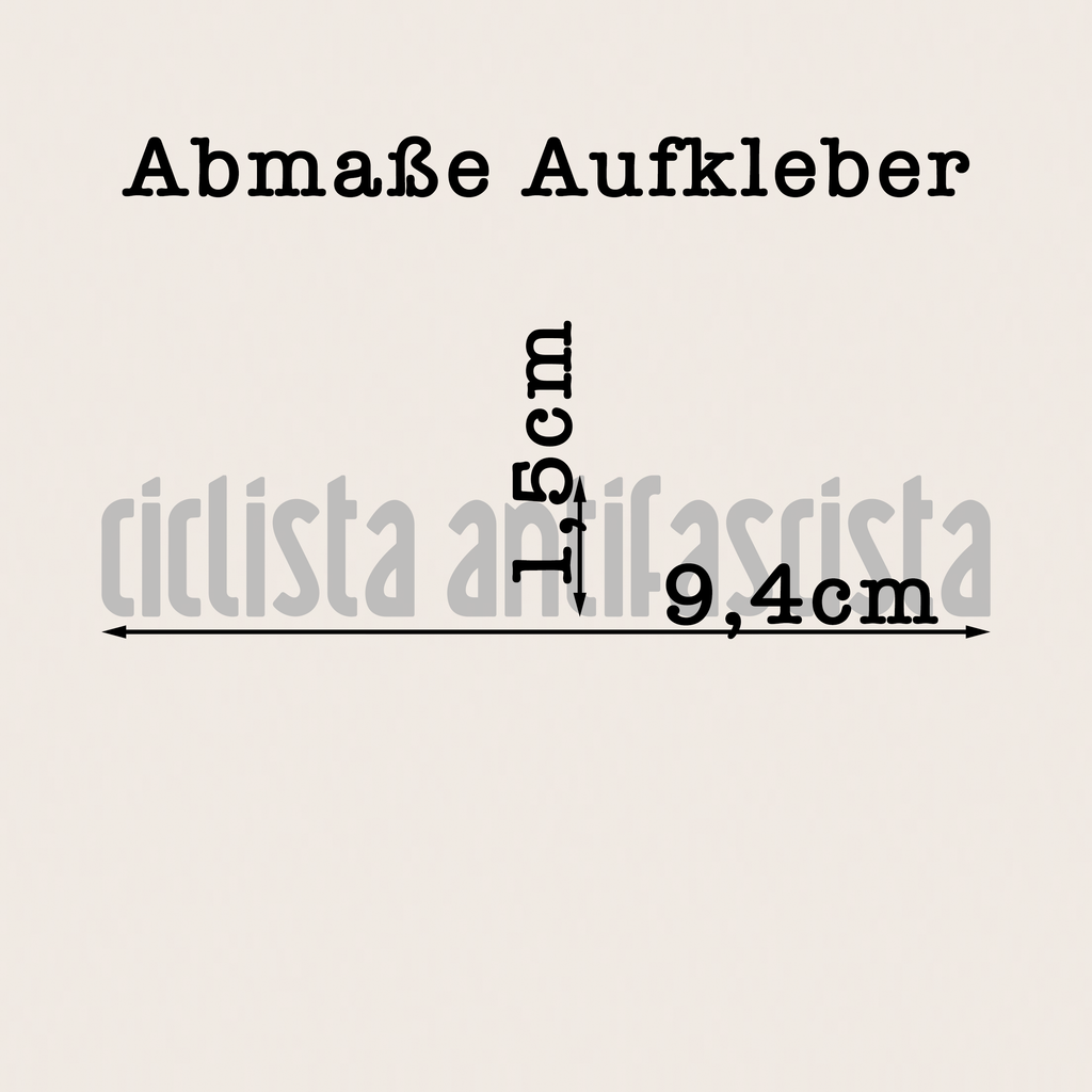 transferaufkleber - 2stk. ciclista antifascista