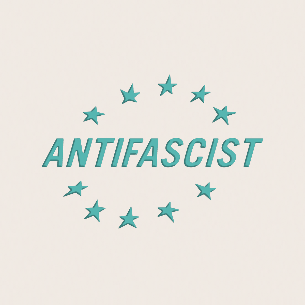 transferaufkleber - 2stk. anti fascist