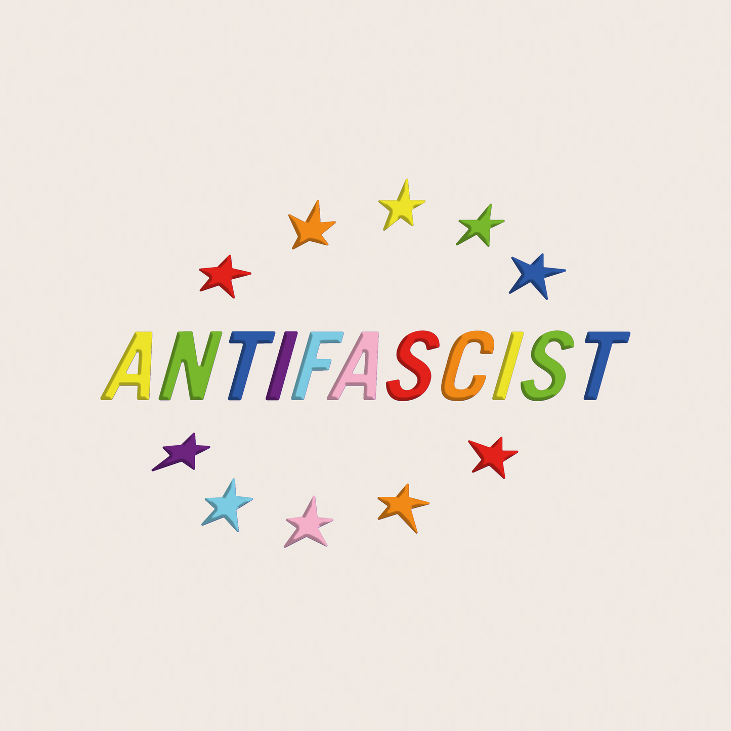 transferaufkleber - 2stk. anti fascist