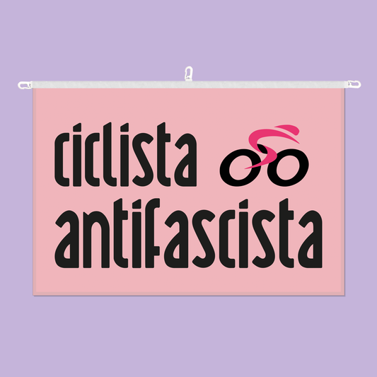 fahne - ciclista antifascista - 80 x 120 cm