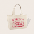 large shopping bag - screen printed - red