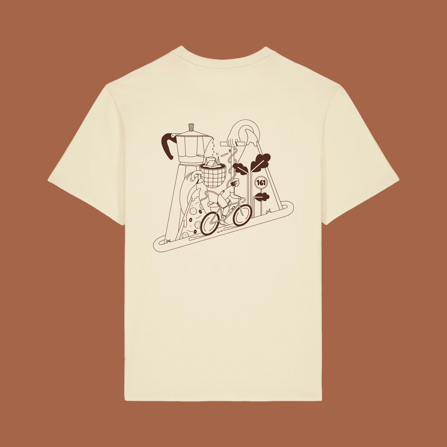 t-shirt - unisex - manueller siebdruck - la cima perfetta x theresa voigt