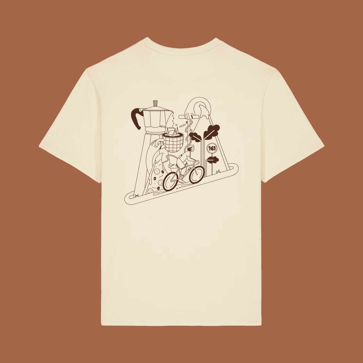 t-shirt - unisex - manueller siebdruck - la cima perfetta x theresa voigt