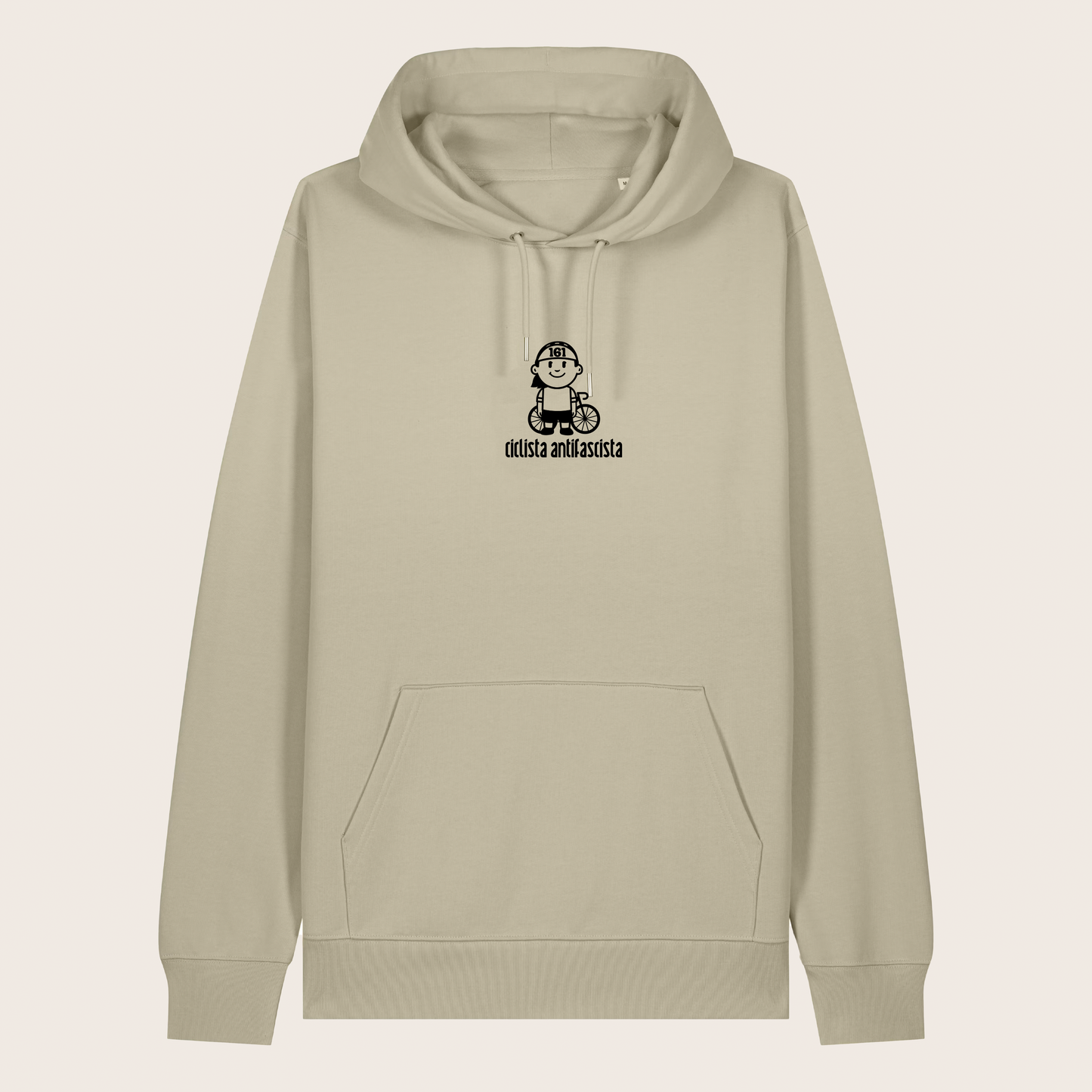 hoodie - unisex - hand screen print - racker:in