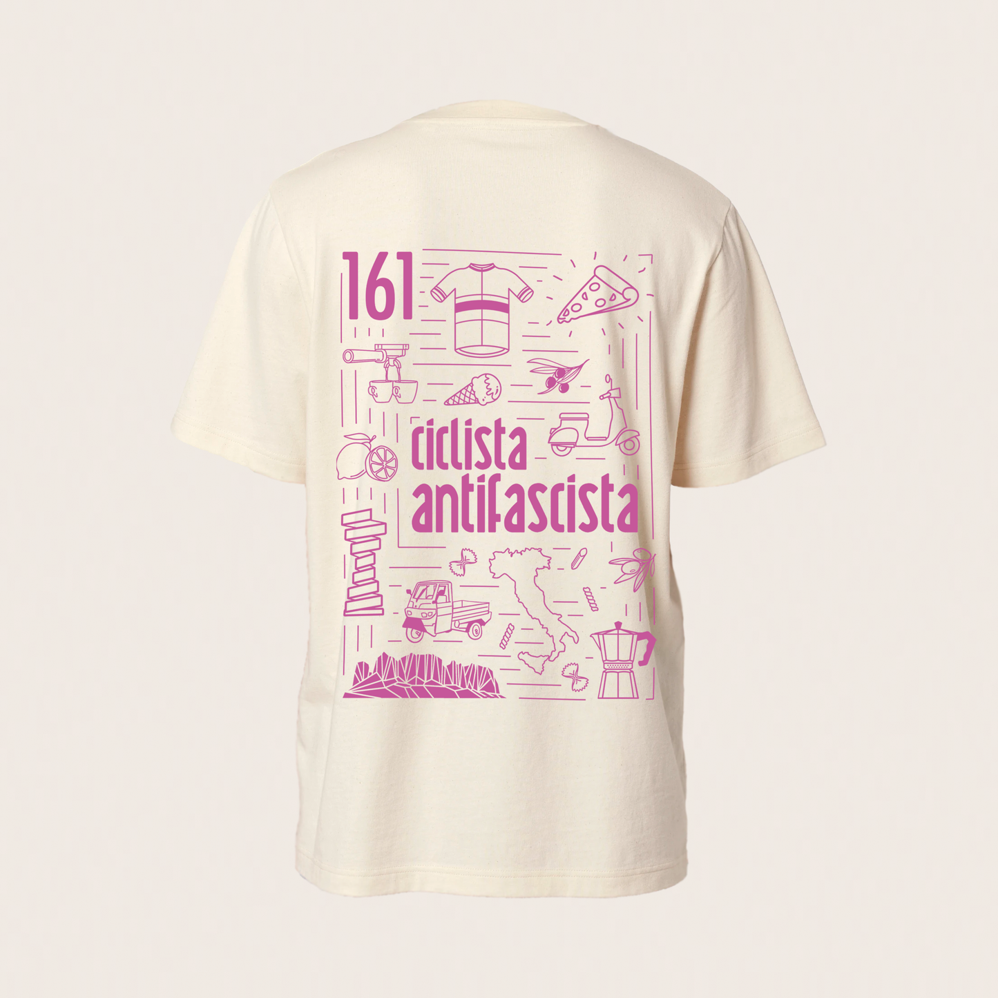 t-shirt - unisex - manueller siebdruck - ciclista antifascista