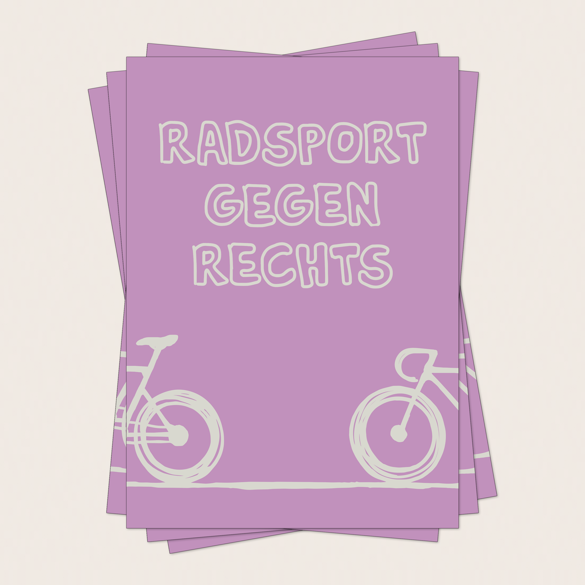 aufkleber - 10stk. radsport gegen rechts