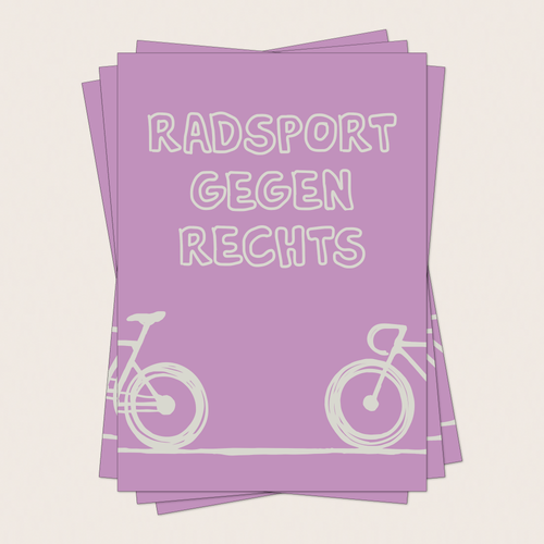 aufkleber - 10stk. radsport gegen rechts