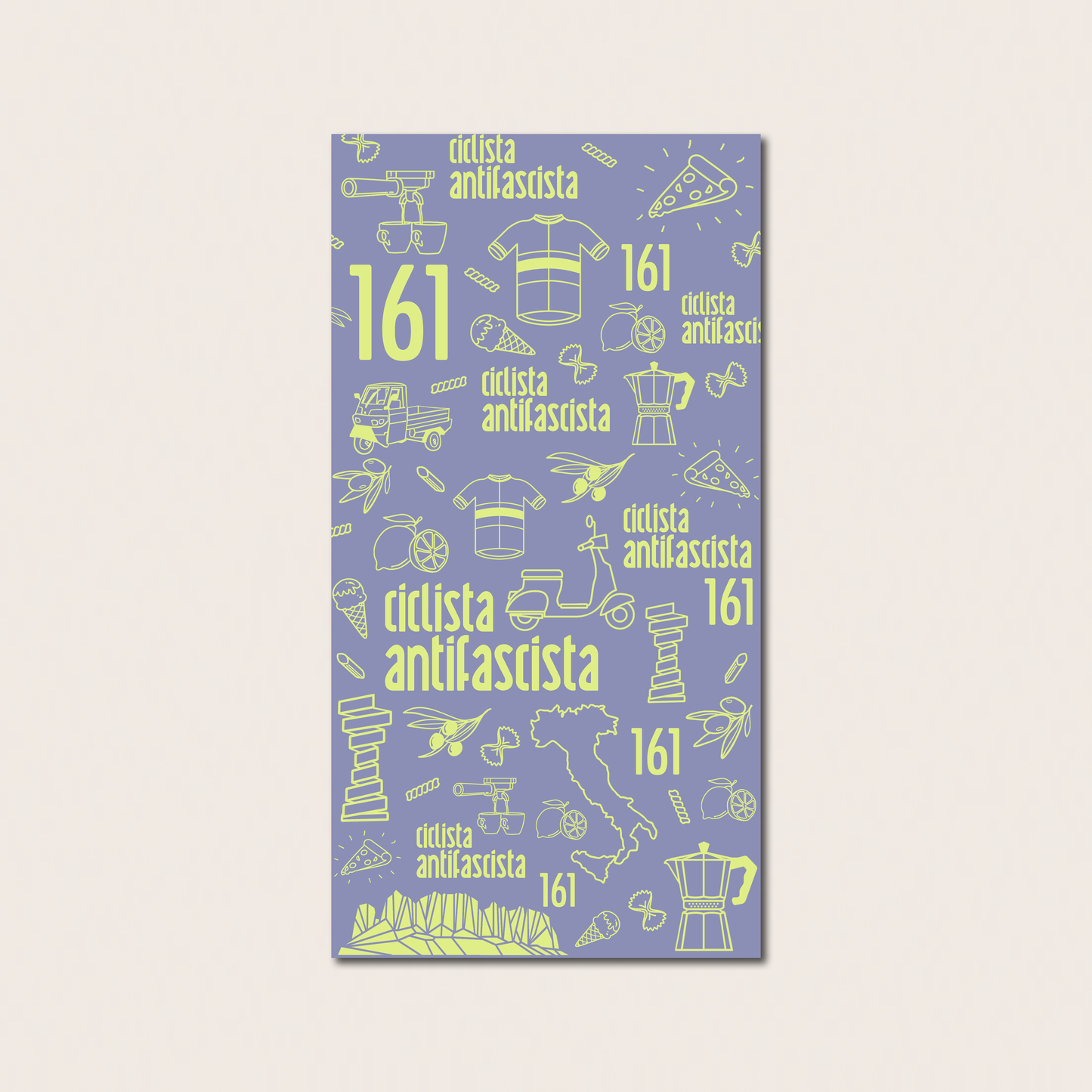 halstuch - italia violet lime