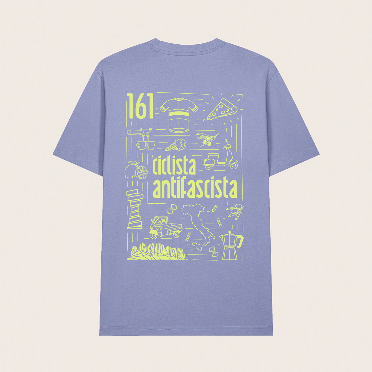 t-shirt - unisex - manueller siebdruck - ciclista antifascista