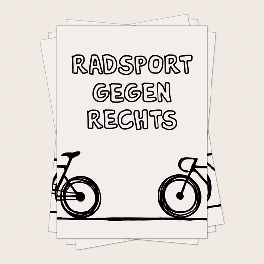 aufkleber - 10stk. radsport gegen rechts