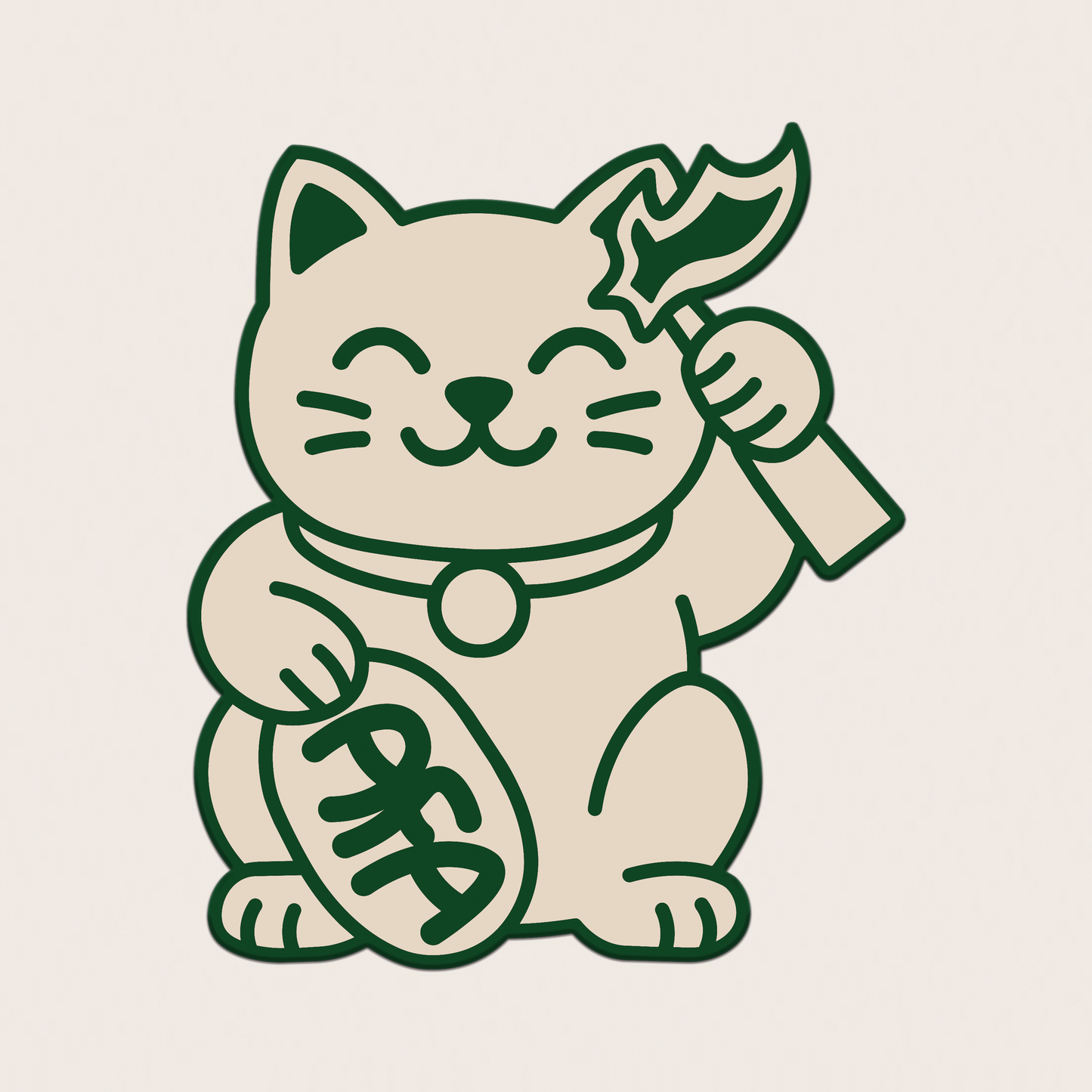 transferaufkleber - 2stk. winkekatze